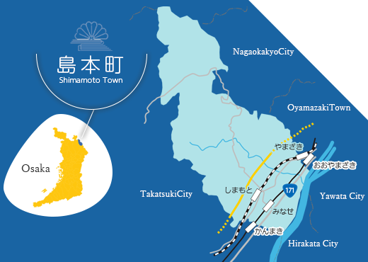 島本町の地図