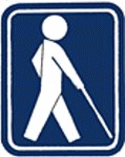 盲人のための国際シンボルマークの画像