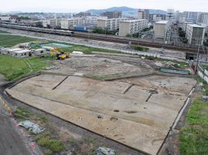 調査地 尾山遺跡発掘調査2区 南西からの画像