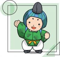 右手を挙げたみづまろくんの画像
