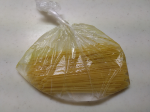 パスタ浸漬