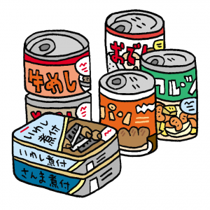 缶詰いろいろのイラスト