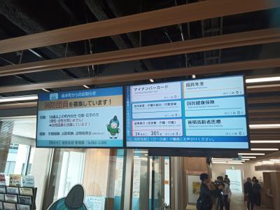 大型モニター（広告用、番号表示用）