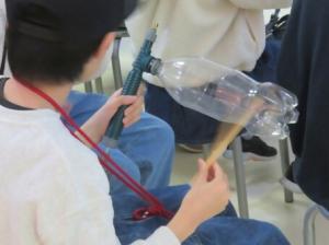 ➄空気をたくさんいれると、音に違いは出る?