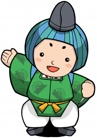右手を上げるみづまろくん